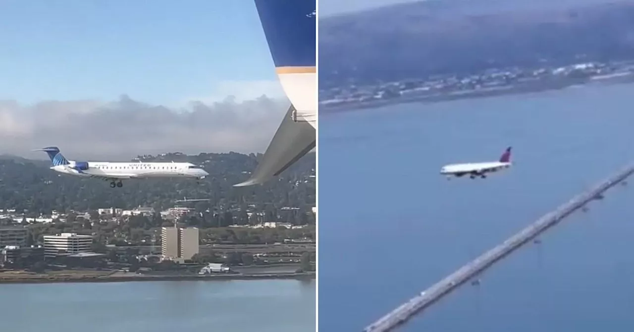 Optical illusion or glitch in the matrix? Plane looks like it's hanging mid-air