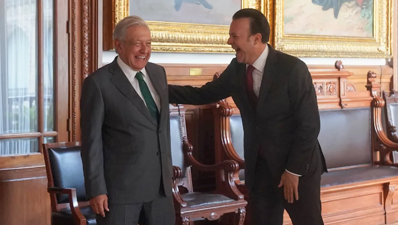 AMLO recibe en Palacio Nacional a Esteban Villegas y Sergio Céspedes