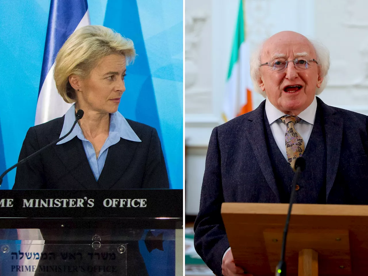 Gaza: Higgins' attack on von der Leyen reflects Ireland's 'outrage'