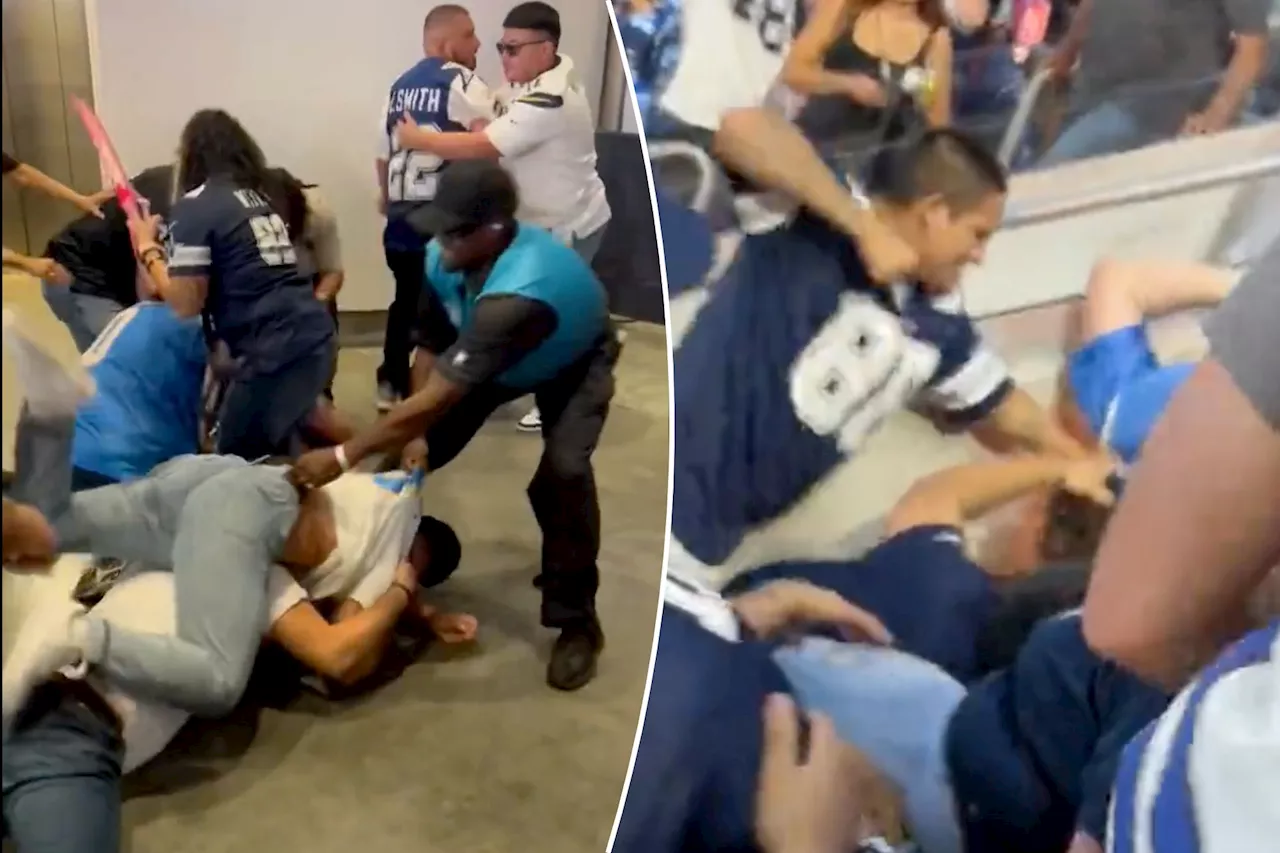 Chargers-Cowboys fan fights erupt all over SoFi Stadium