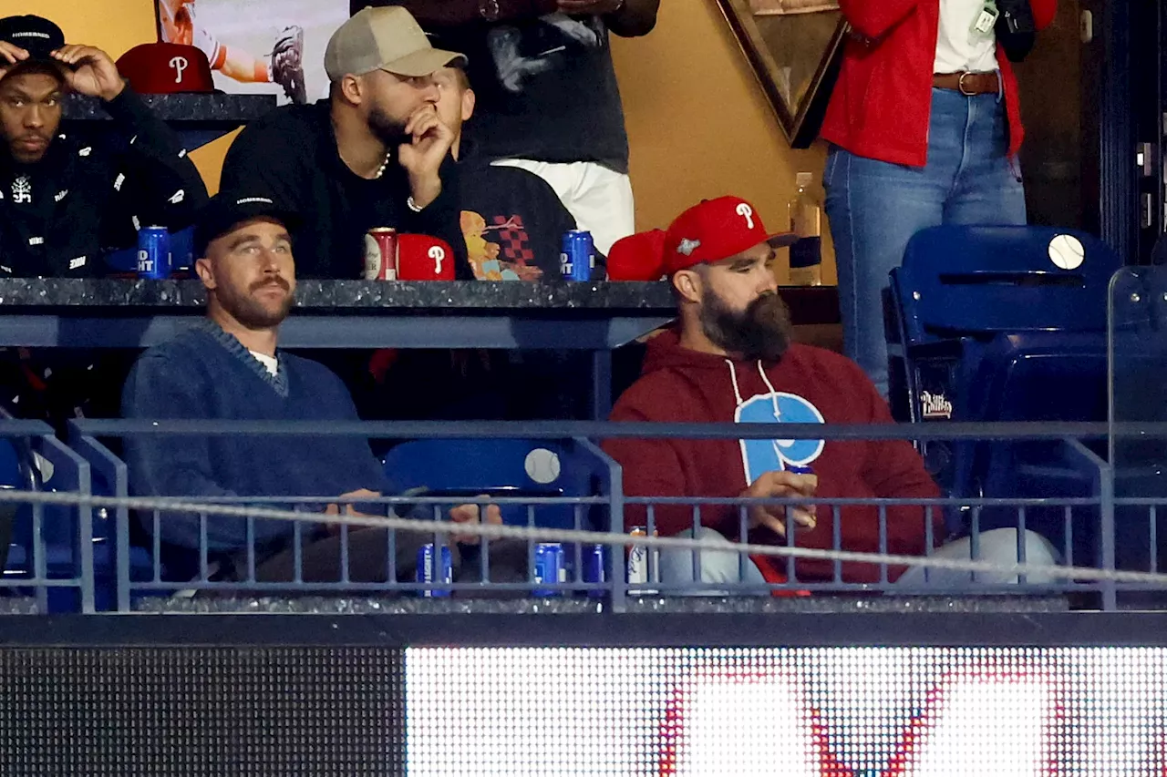 Travis Kelce takes in Phillies game with brother Jason after Taylor Swift weekend