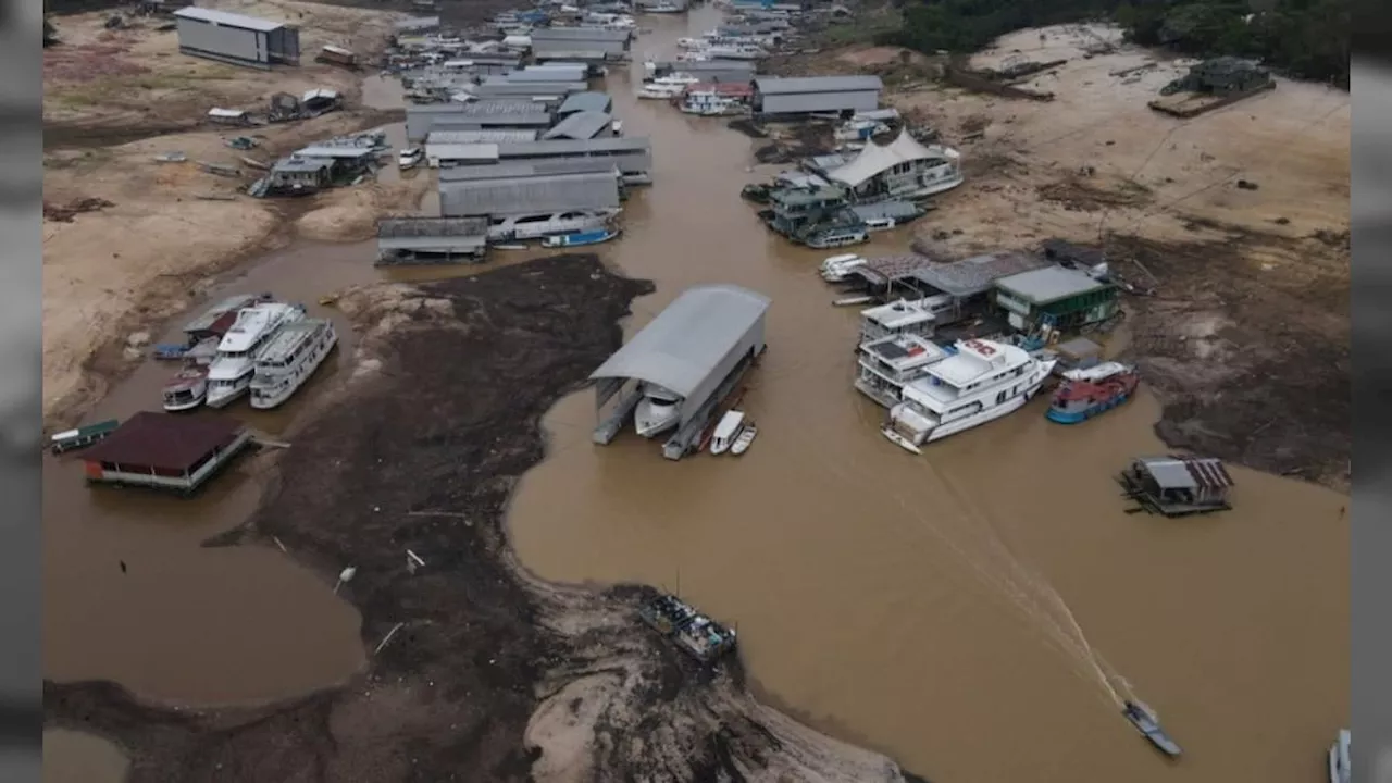 Rio Negro reduz mais 10 cm e registra nível mais baixo da história