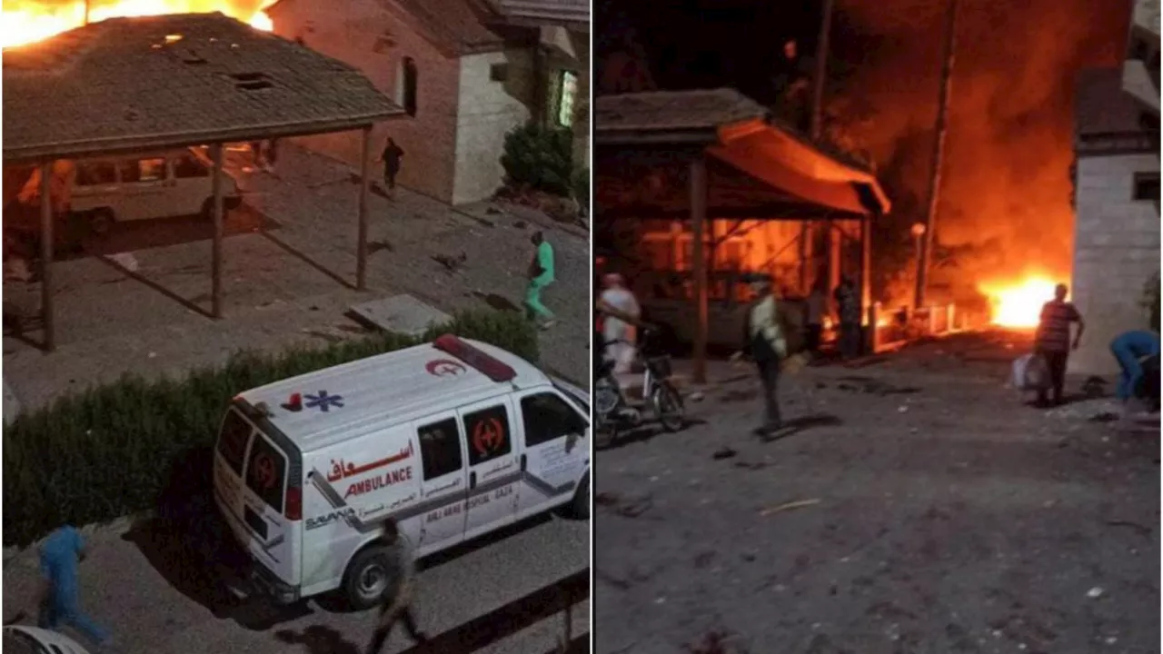 At least 500 killed in shock hospital missile attack ahead of Biden’s Israel trip