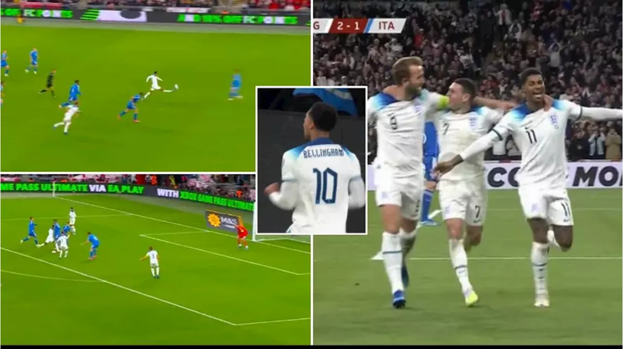 Marcus Rashford puts England ahead against Italy courtesy of Jude Bellingham magic