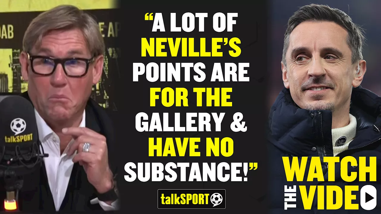 Simon Jordan accuses Gary Neville of 'playing to the gallery' with rant about Man United