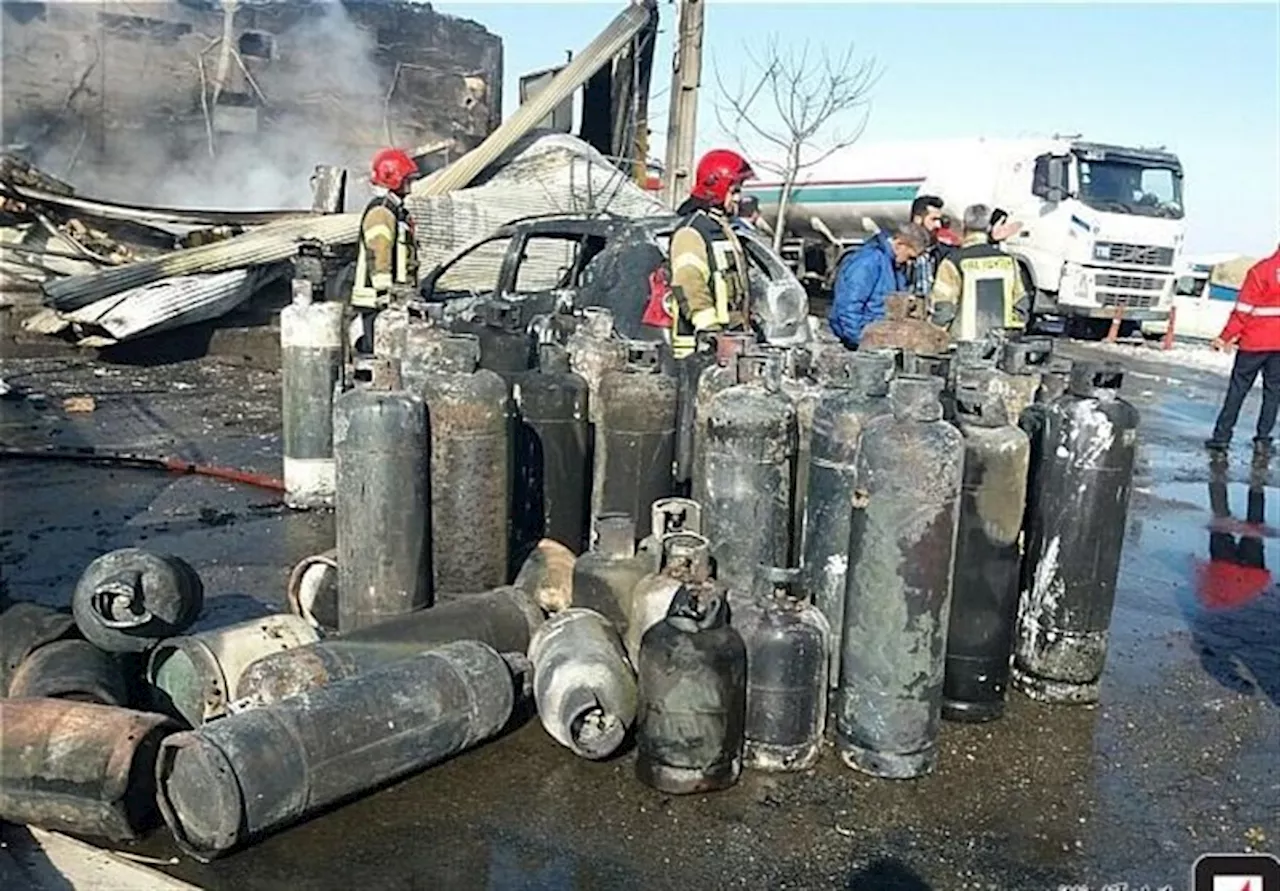 جزئیات انفجار در محمدشهر کرج/ مرکز غیرمجاز عرضه سیلندر گاز منفجر شد + تصاویر