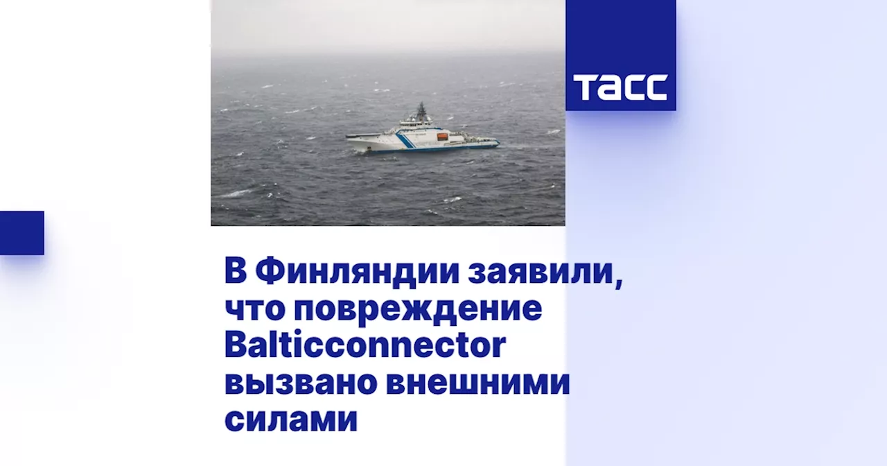 В Финляндии заявили, что повреждение Balticconnector вызвано внешними силами