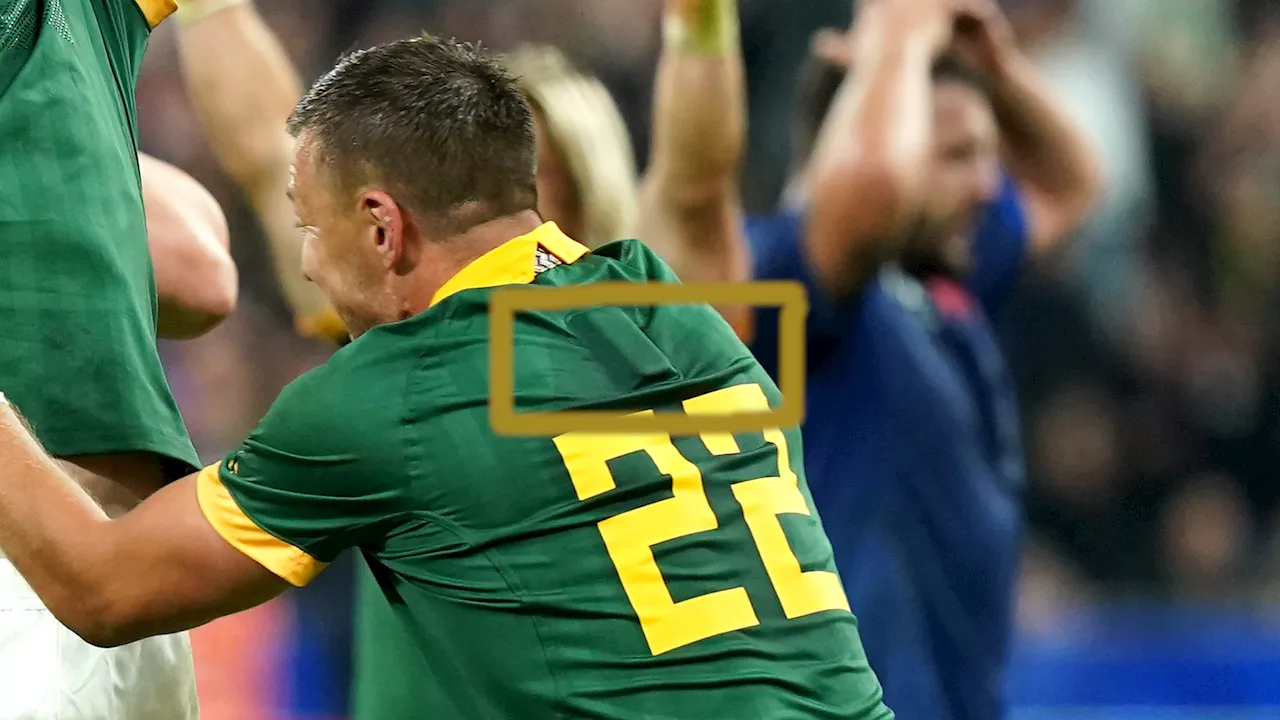 What is this small rectangle on the back of Springbok jerseys?