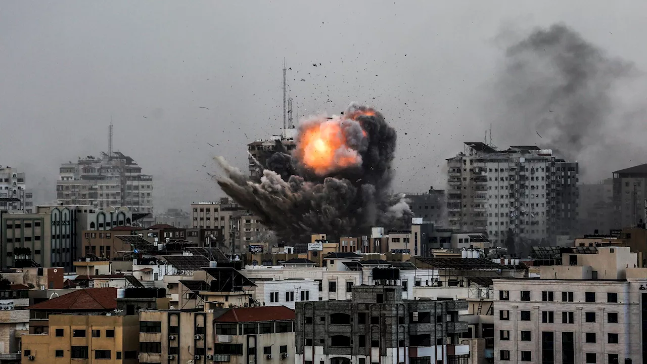 Israel airstrike on Gaza hospital leaves ‘at least 500 dead’ with ‘body parts scattered everywhere’, Hamas...