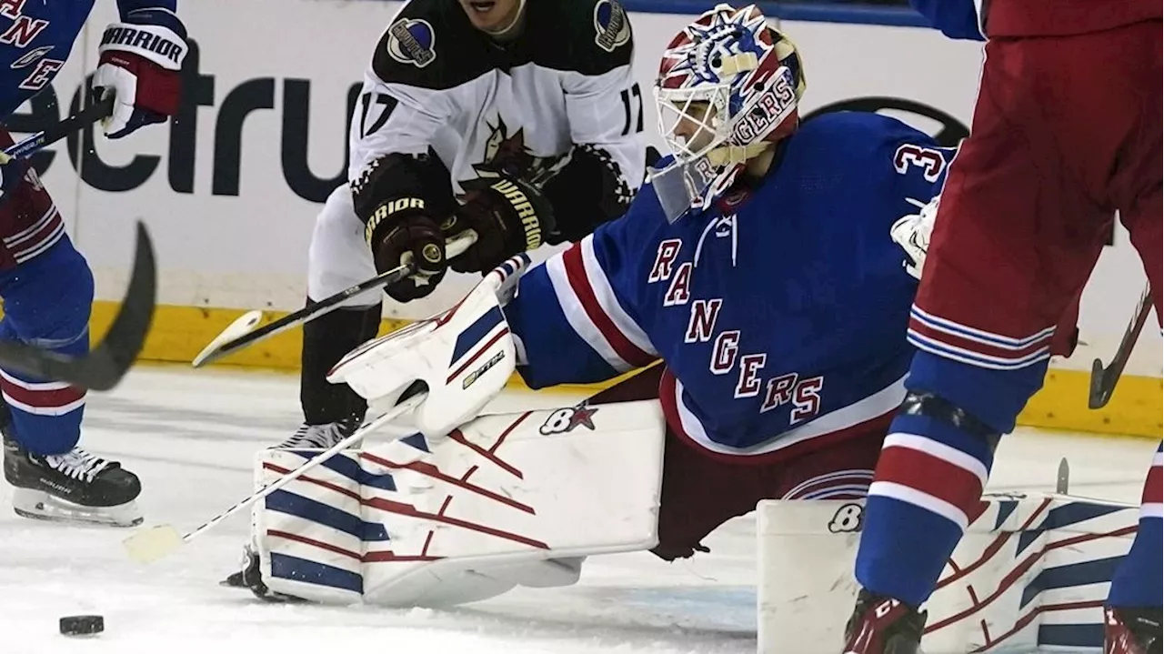 Trocheck, Kreider score as Rangers top Coyotes to win home opener behind Shesterkin
