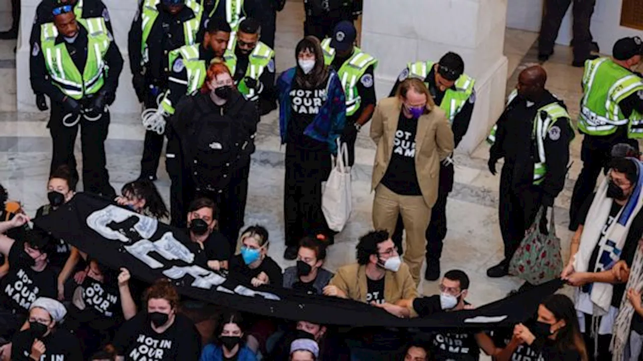 Protesters detained after gathering in Capitol complex against Israel-Hamas war