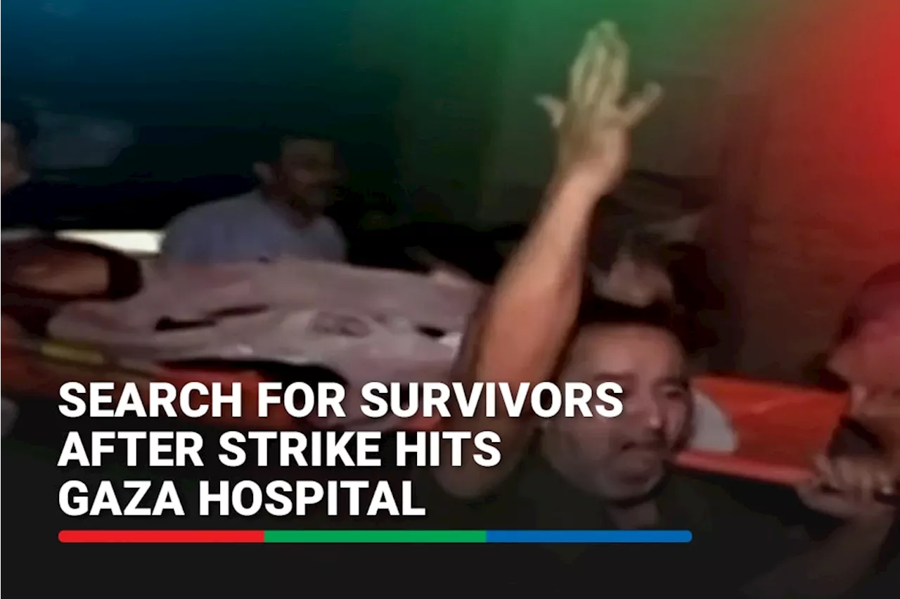 Rescuers scour rubble for survivors after strike hits Gaza hospital