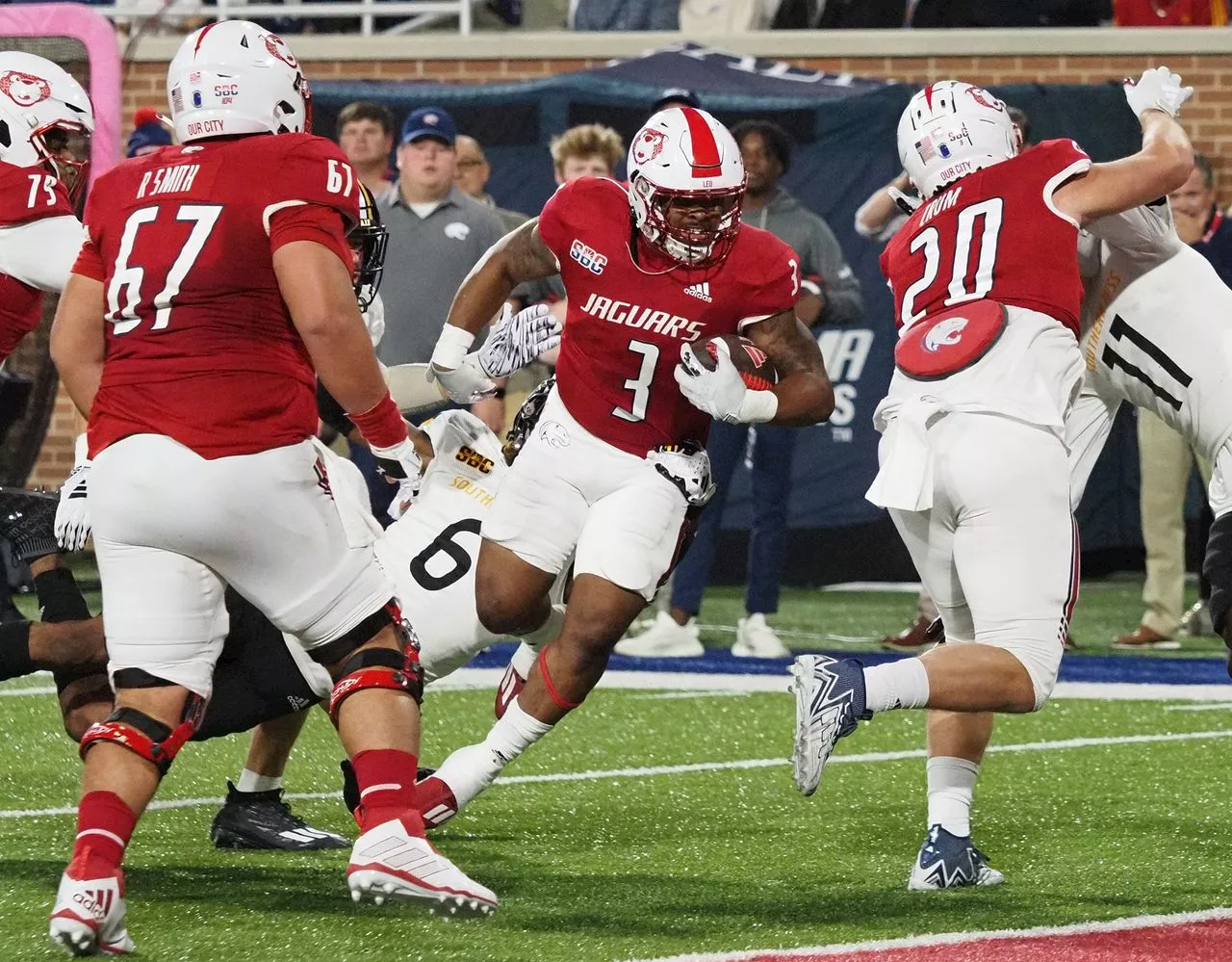 South Alabama rolls past Southern Miss 55-3 in 2nd straight blowout win