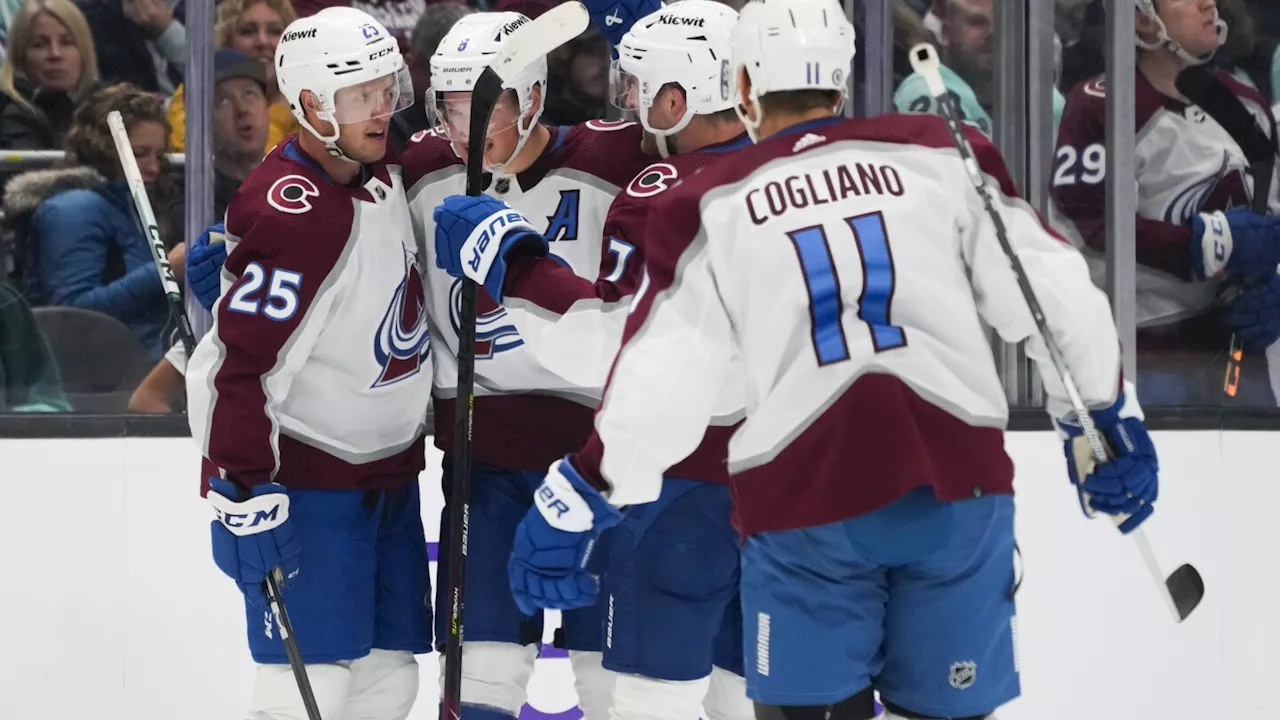 Avalanche use big 2nd period, rally for 4-1 win over winless Kraken