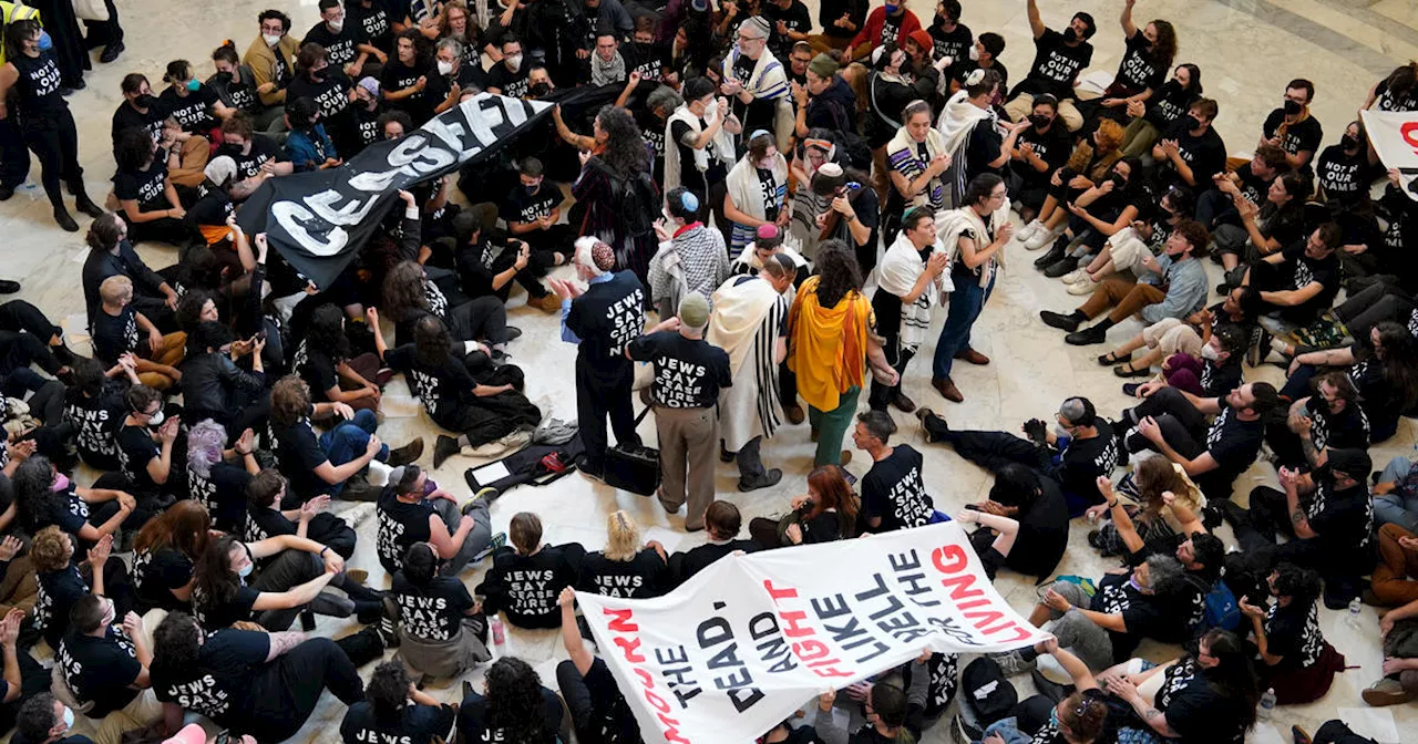 Protesters on Capitol Hill call for Israel-Gaza cease-fire, dozens arrested