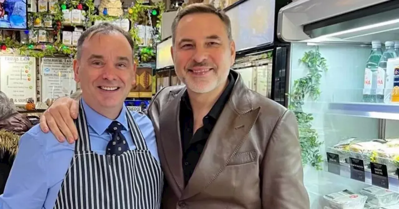 David Walliams samples local food and drink in Scots town during book signing