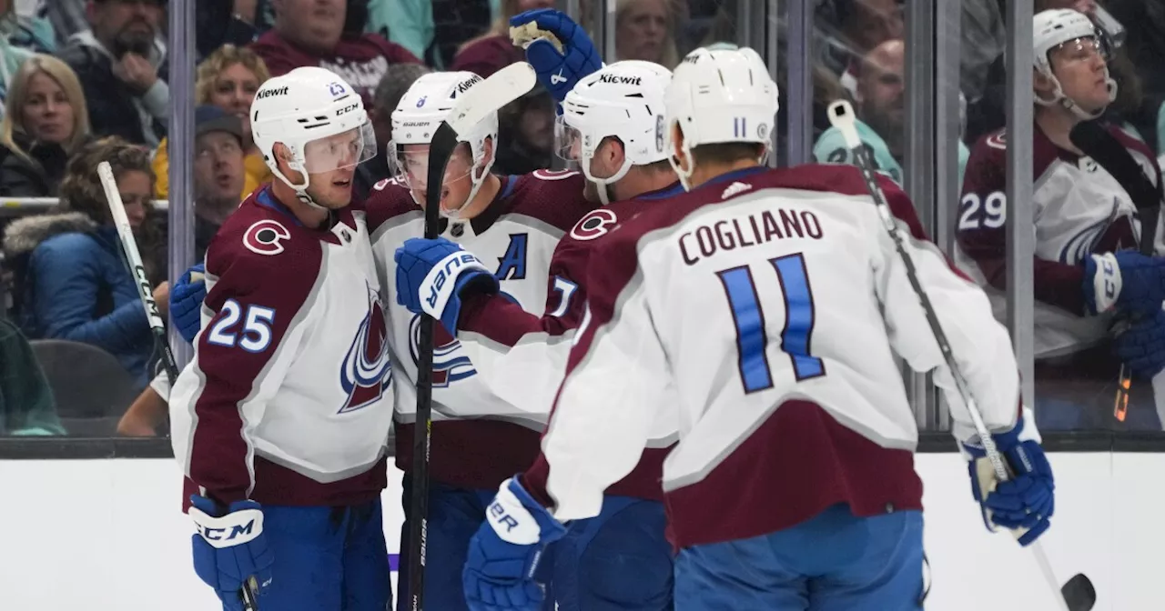 Avalanche use big 2nd period, rally for 4-1 win over winless Kraken