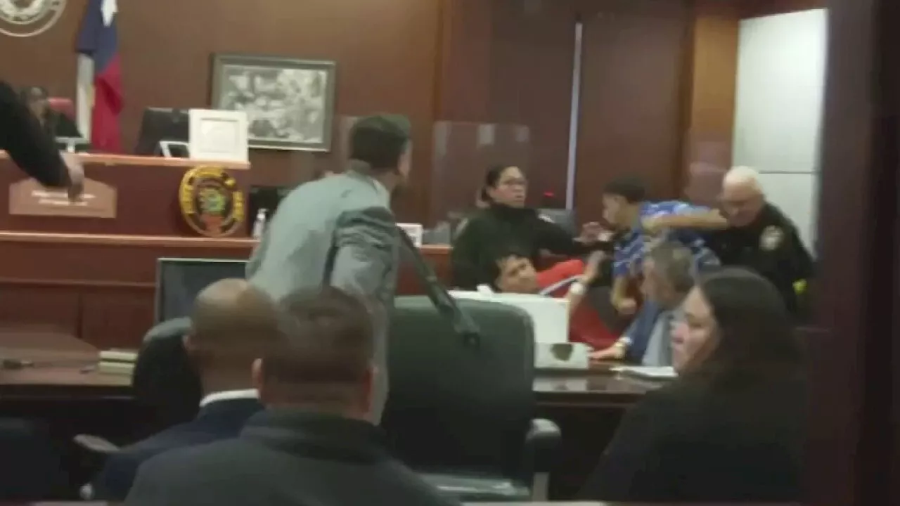 Courtroom brawl breaks out in Texas between murder suspect, family of teen victim shot 22 times