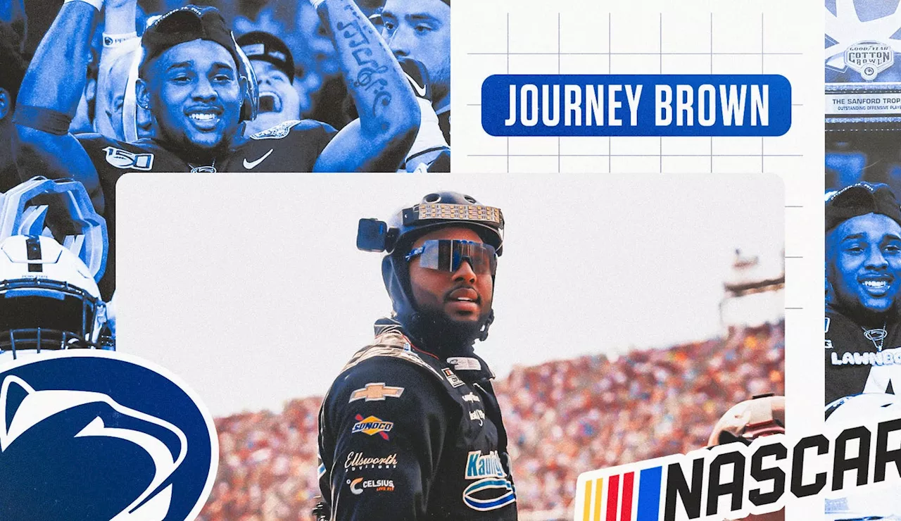 Journey Brown's unlikely path from Penn State football star to NASCAR pit crew member