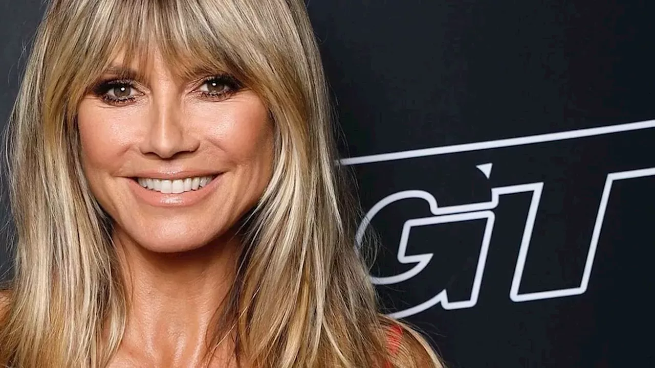 Heidi Klum 51 Stuns In Sultry Red Ensemble As She Films Americas Got Talent Spin Off 