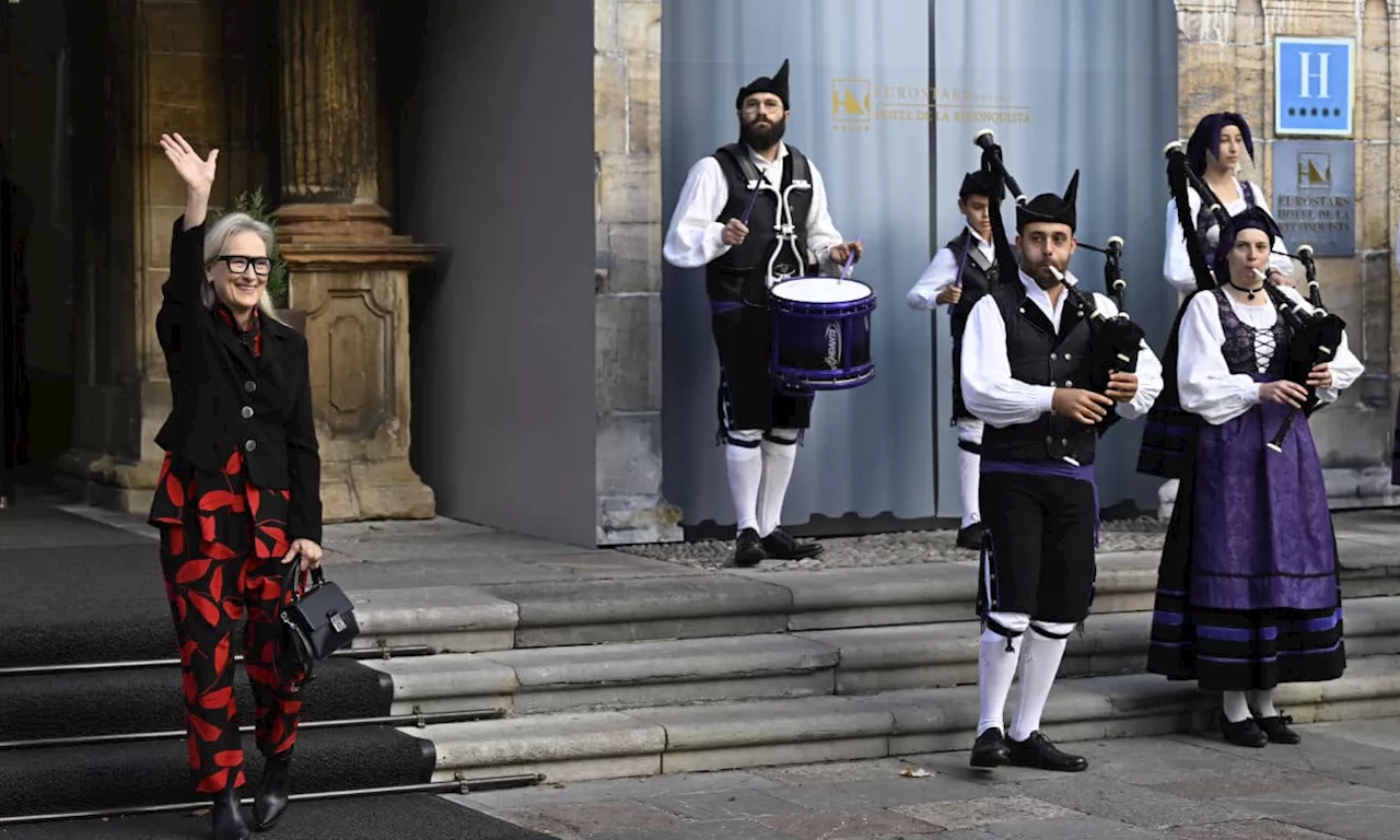 El momentazo de Meryl Streep bailando a ritmo de gaitas en Oviedo