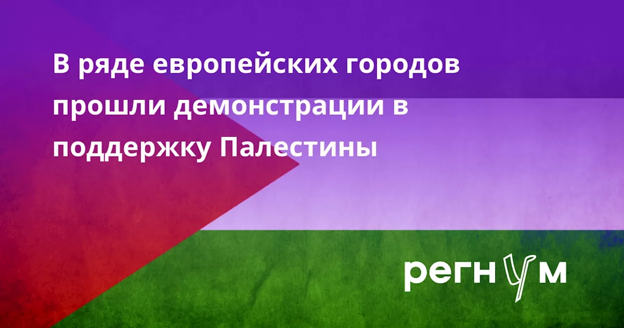 В ряде европейских городов прошли демонстрации в поддержку Палестины