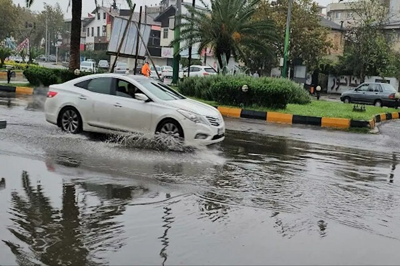 بارش ۱۱۷ میلیمتری در لنگرود/ رفع آبگرفتگی معابر تا ساعات آینده