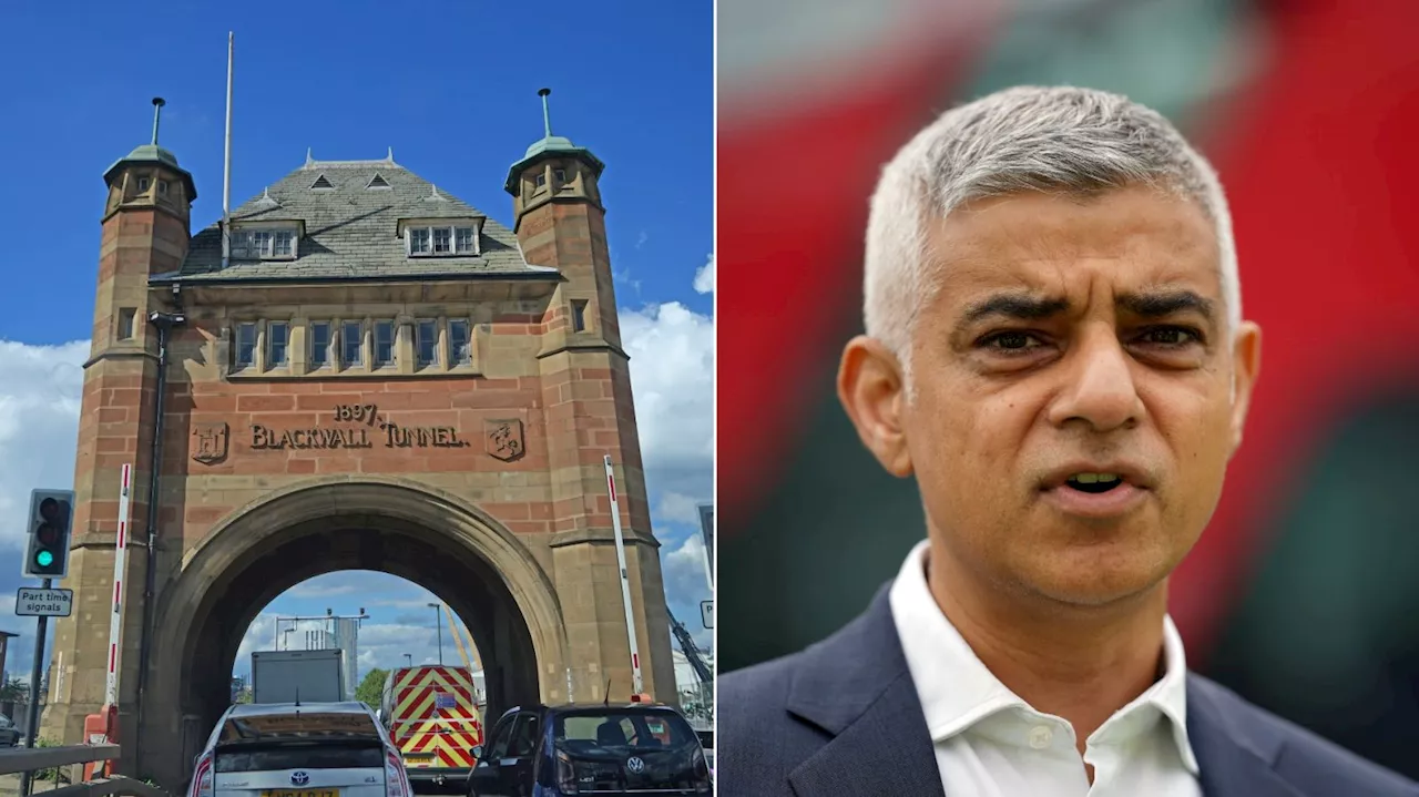 Drivers could be charged £5.25 to use Blackwall and Silvertown tunnels, Sadiq Khan suggests