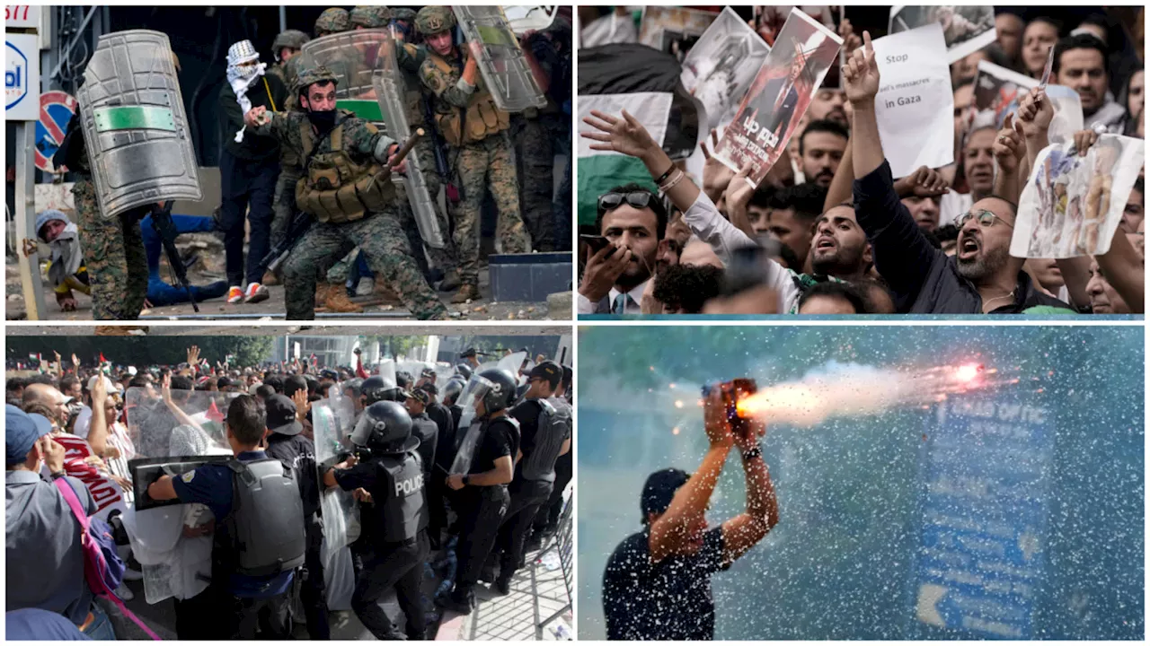 One dead, tear-gas thrown and shots fired as pro-Palestine demonstrations erupt across the globe