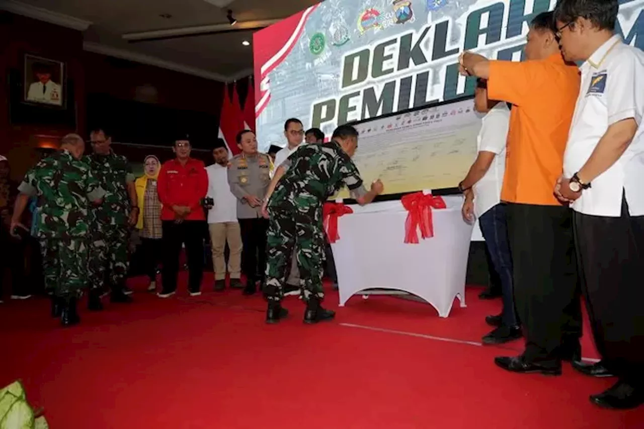 Antisipasi Gangguan Kamtibmas, Pemkot Surabaya bersama Forkopimda Gelar Deklarasi Damai 2024