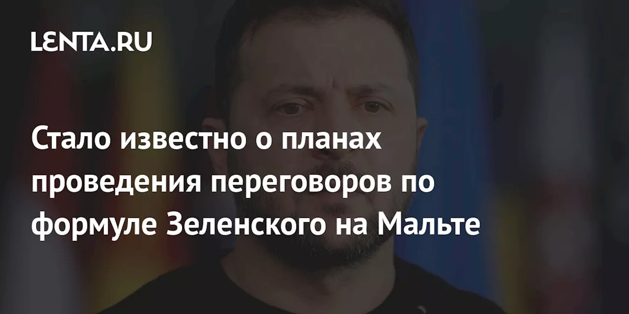 Стало известно о планах проведения переговоров по формуле Зеленского на Мальте