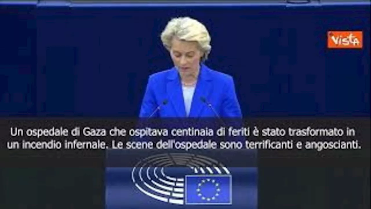 Von der Leyen: Non ci sono scusa per colpire un ospedale pieno di civili