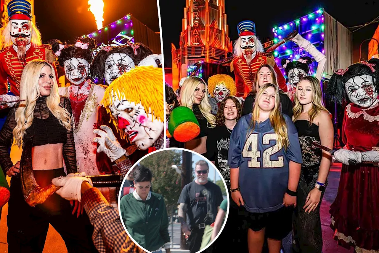 Tori Spelling takes kids to Halloween Horror Nights amid Dean McDermott's new romance with Lily Calo