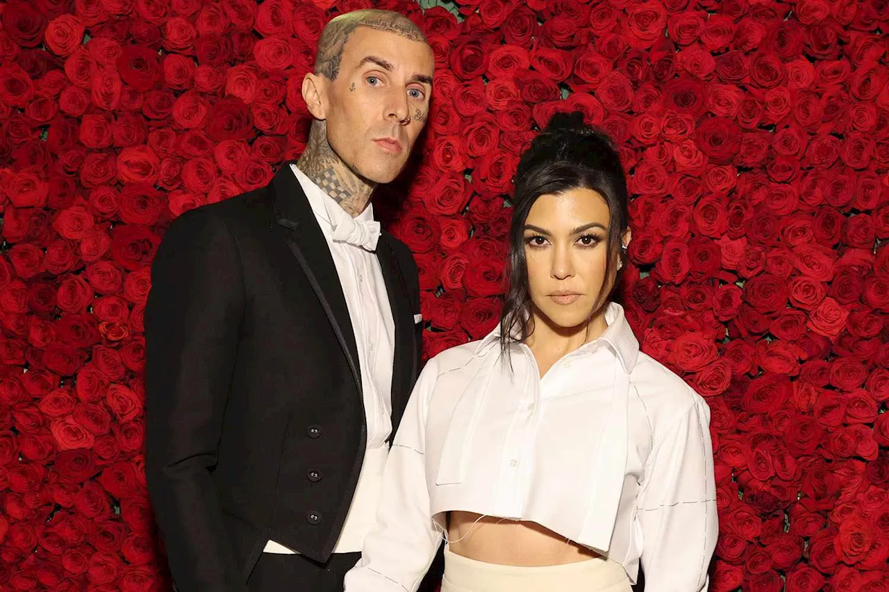 Pregnant Kourtney Kardashian Reveals House Filled with Red Roses and Candles from Husband Travis Barker