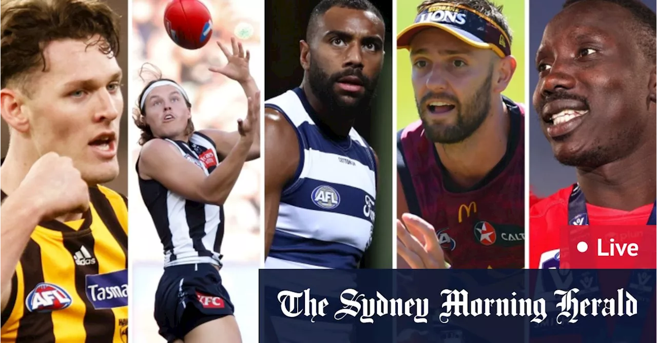 AFL trade period 2023 LIVE updates: Billings possibly joining Dees, Ginnivan to become a Hawk as trade deadline arrives