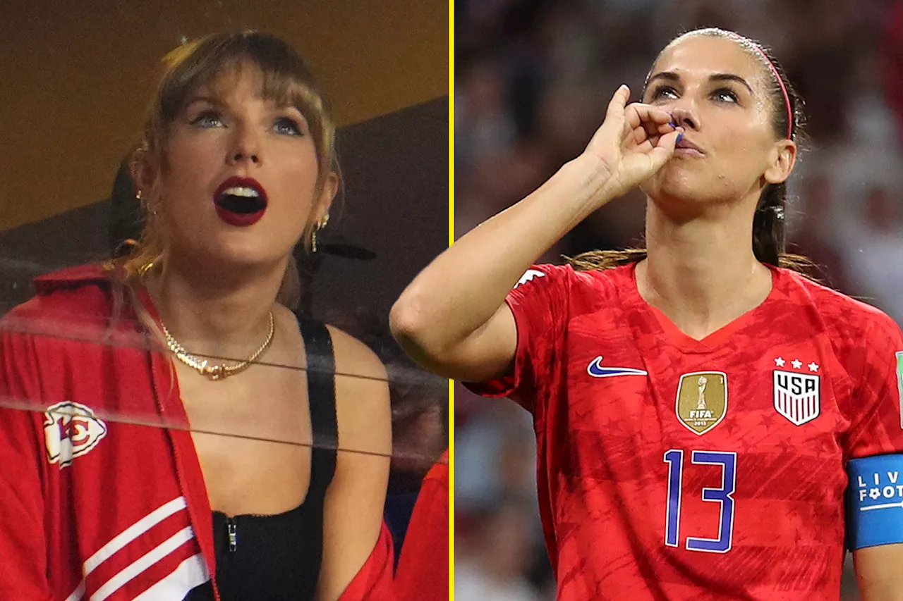 Alex Morgan hands Taylor Swift invitation to NWSL match and makes cheeky NFL claim...