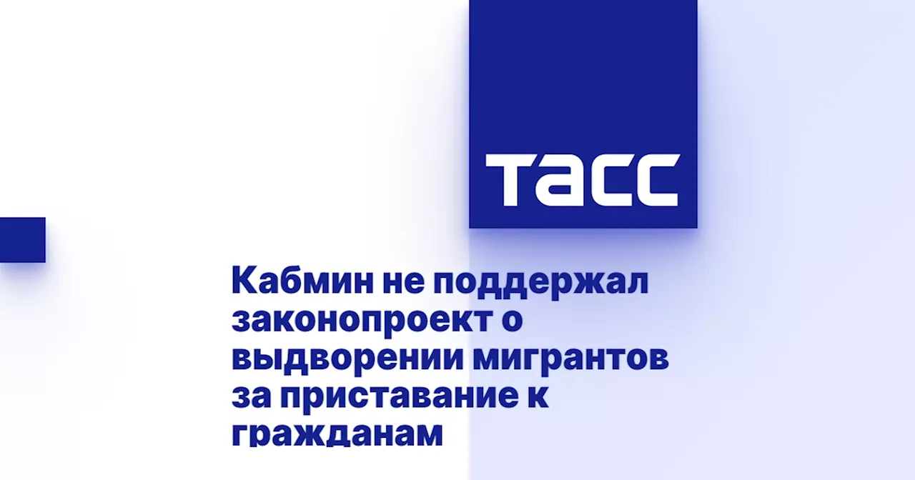 Кабмин не поддержал законопроект о выдворении мигрантов за приставание к гражданам