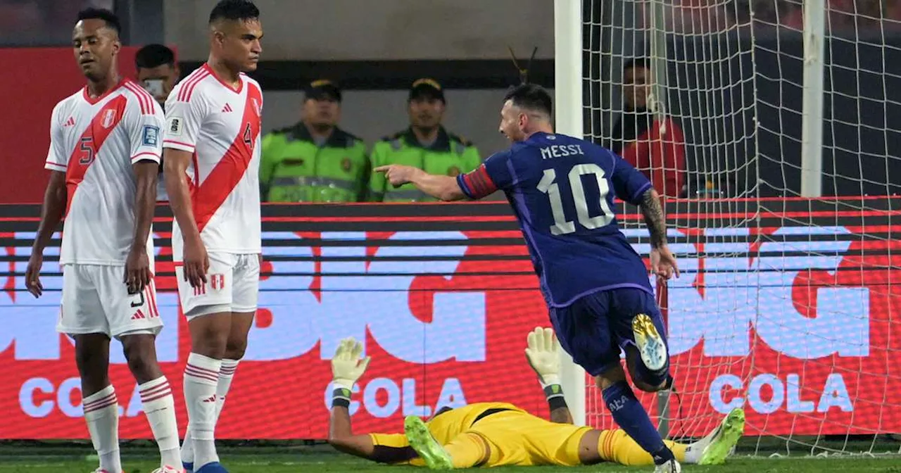 Sem sustos e com dois gols de Messi, Argentina vence Peru nas Eliminatórias da Copa