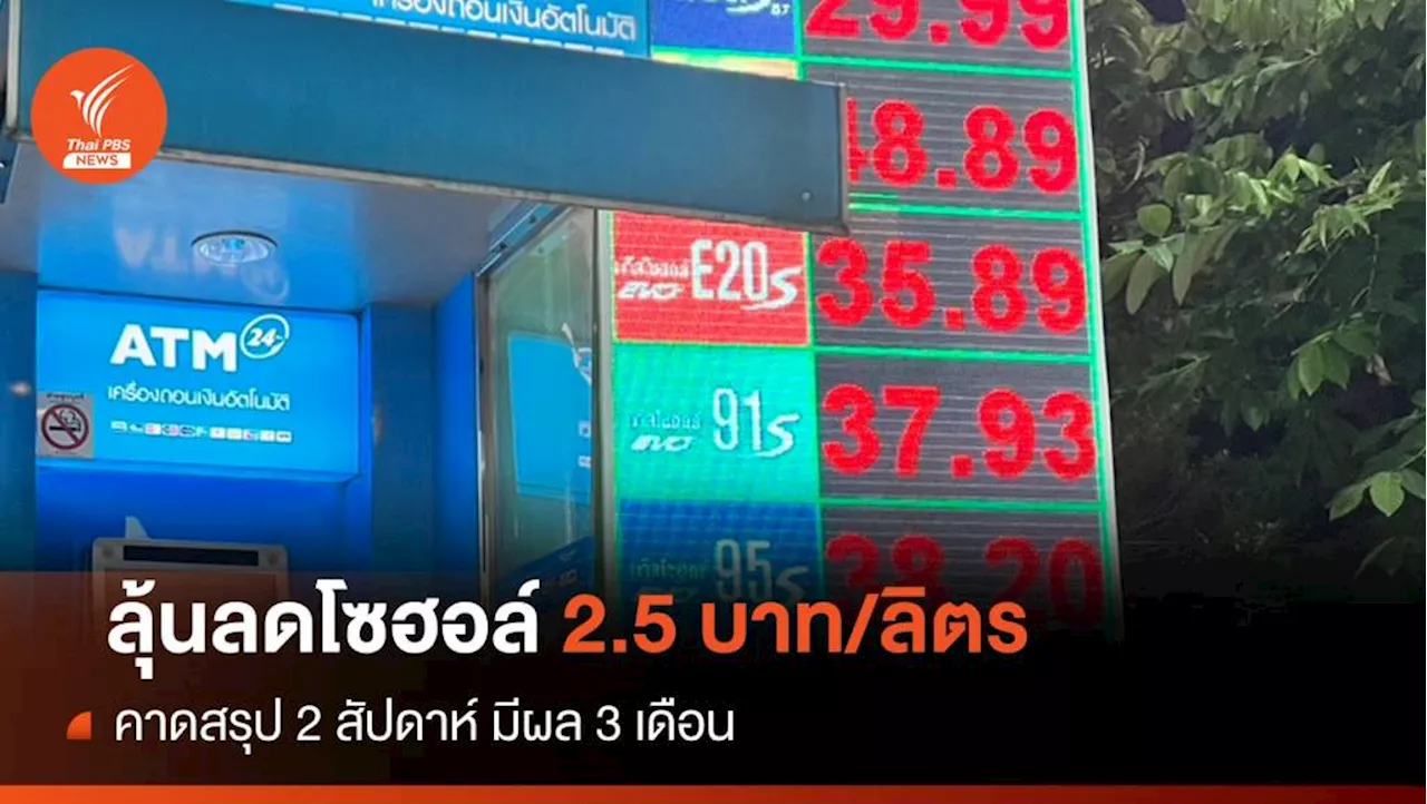 'พีระพันธุ์' ชงครม.ลดโซฮอล์ 91 รอบเดียว 2.5 บาทต่อลิตร