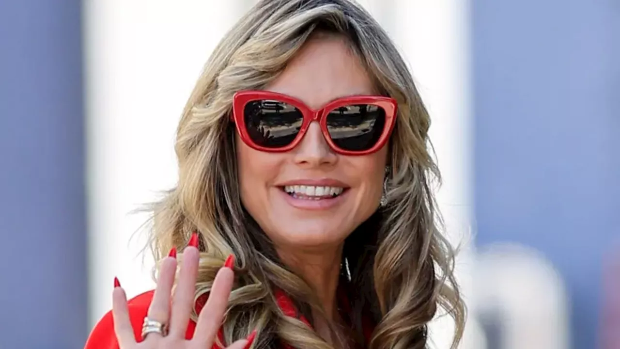 Heidi Klum, 51, stuns in a red blazer dress as she films America’s Got Talent spin-off...