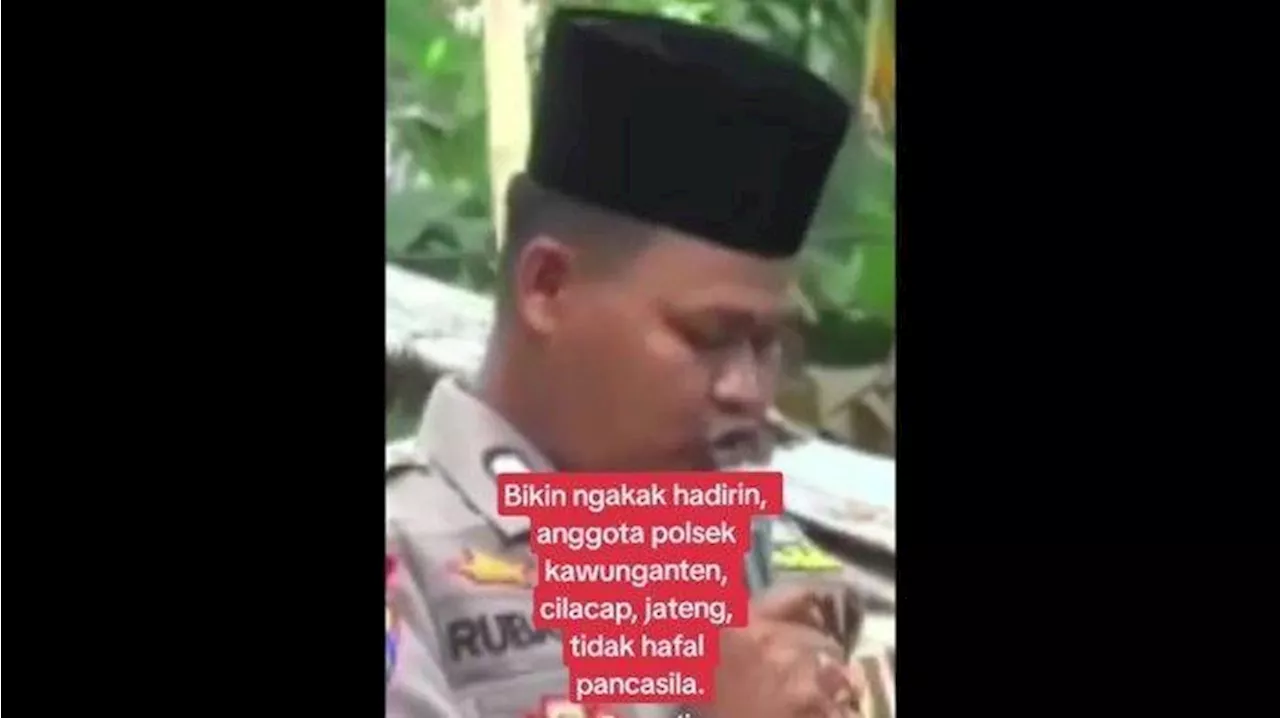 INI Pangkat dan Jabatan Oknum Polisi di Cilacap yang Keliru Urutan Sila-sila Pancasila