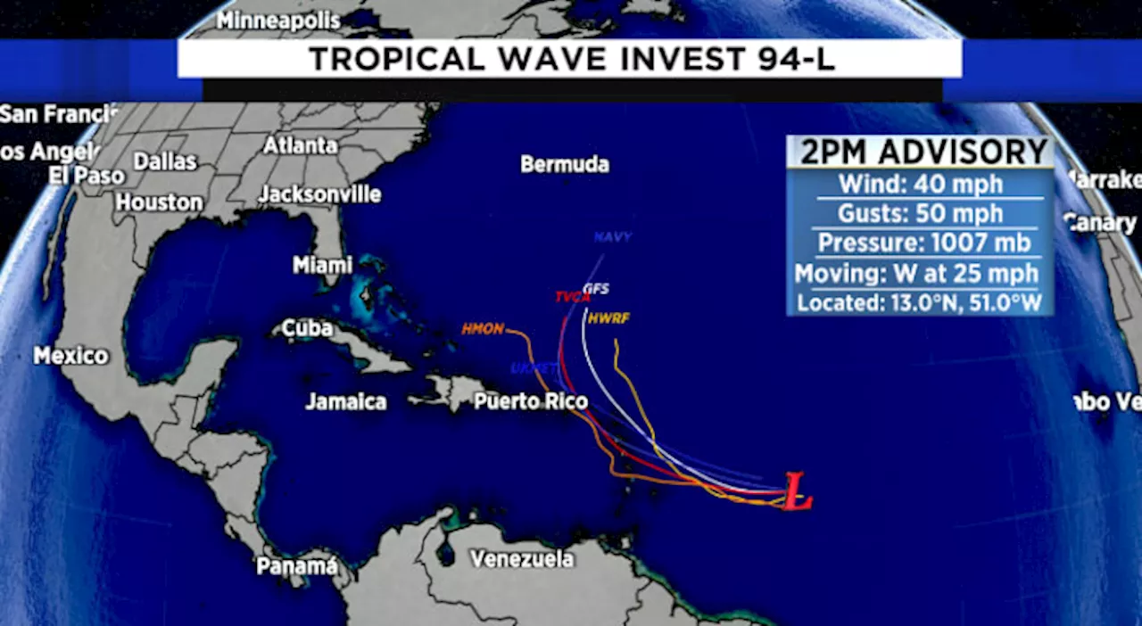 Tropical Storm Tammy is taking shape