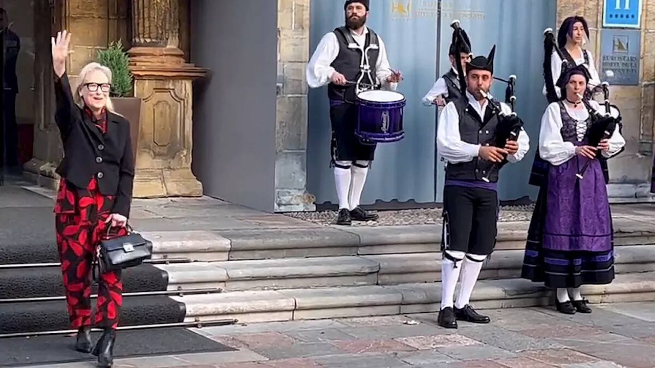 Meryl Streep baila al son de la gaita en Oviedo