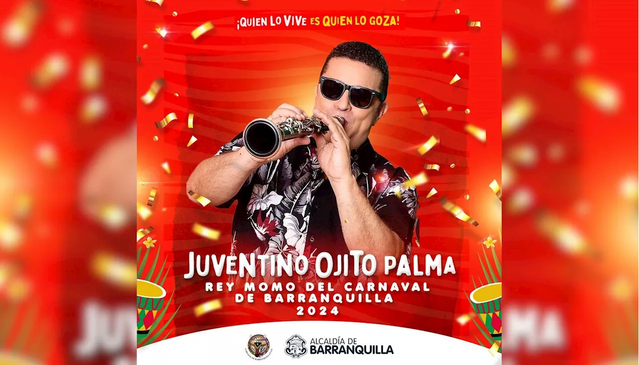 El músico Juventino Ojito Palma fue elegido Rey Momo del Carnaval de Barranquilla 2024