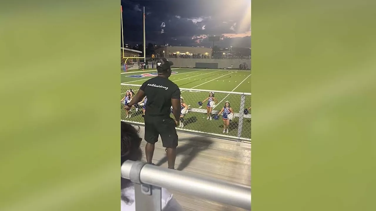 Dad goes viral cheering alongside daughter and team: 'All for her'