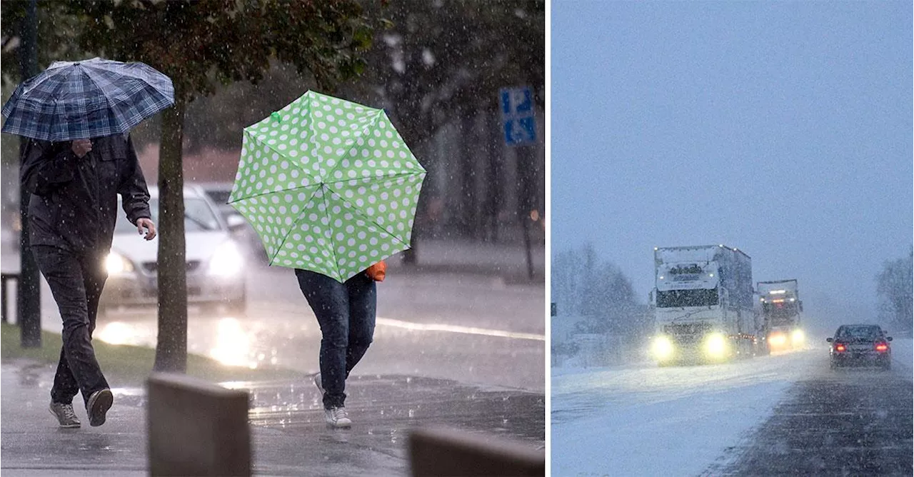 Kyliga dagar väntar – snö, vind och regn