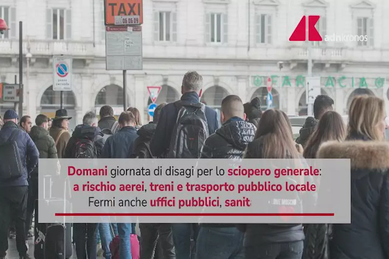 Sciopero generale 20 ottobre a rischio aerei, treni bus e metro