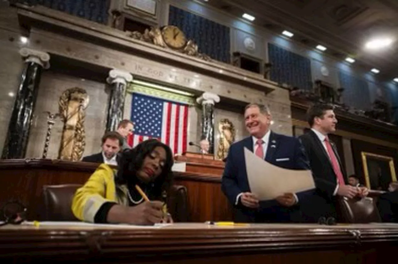 Alabama representative Terri Sewell sits at center of action to select Speaker of the House