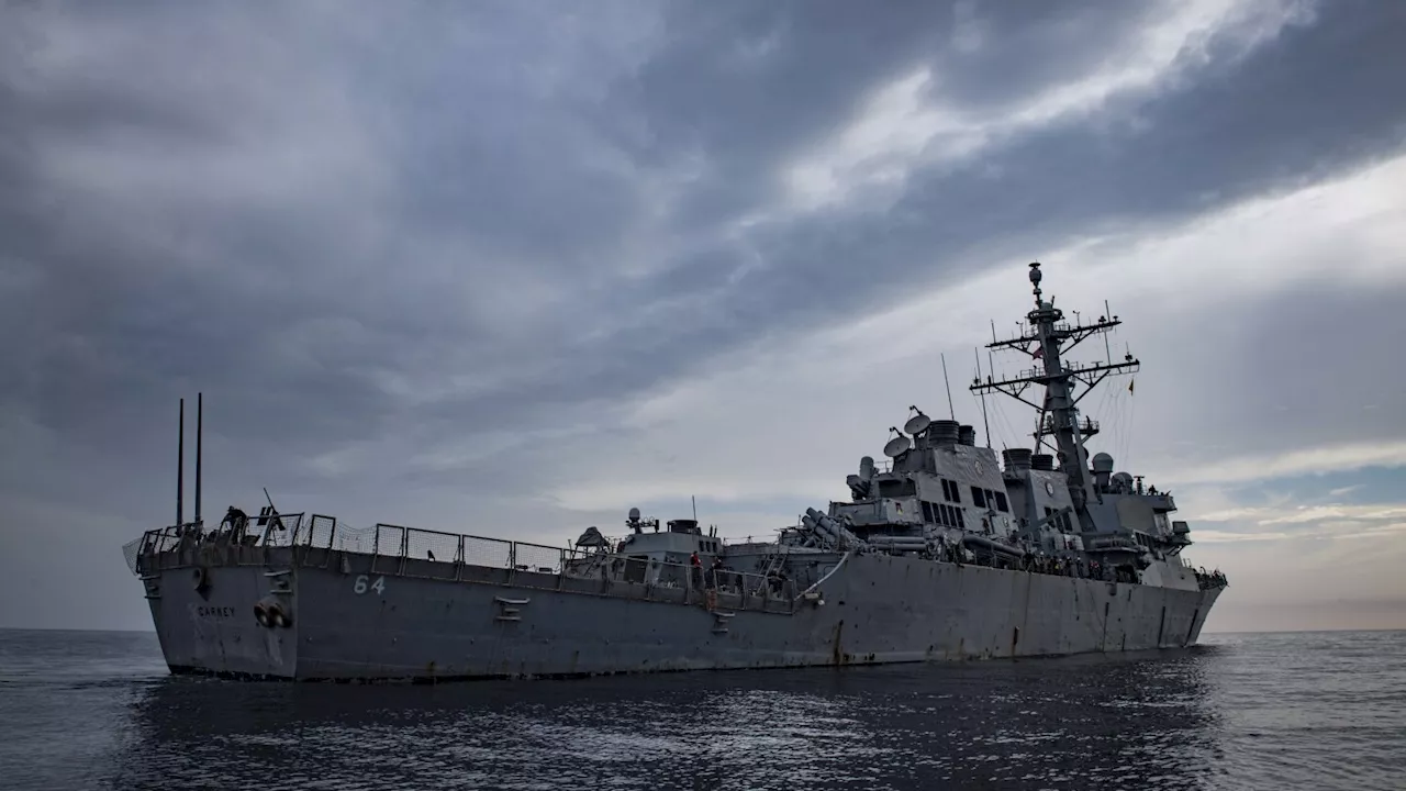 US Navy warship in Red Sea intercepts three missiles, several drones heading north out of Yemen