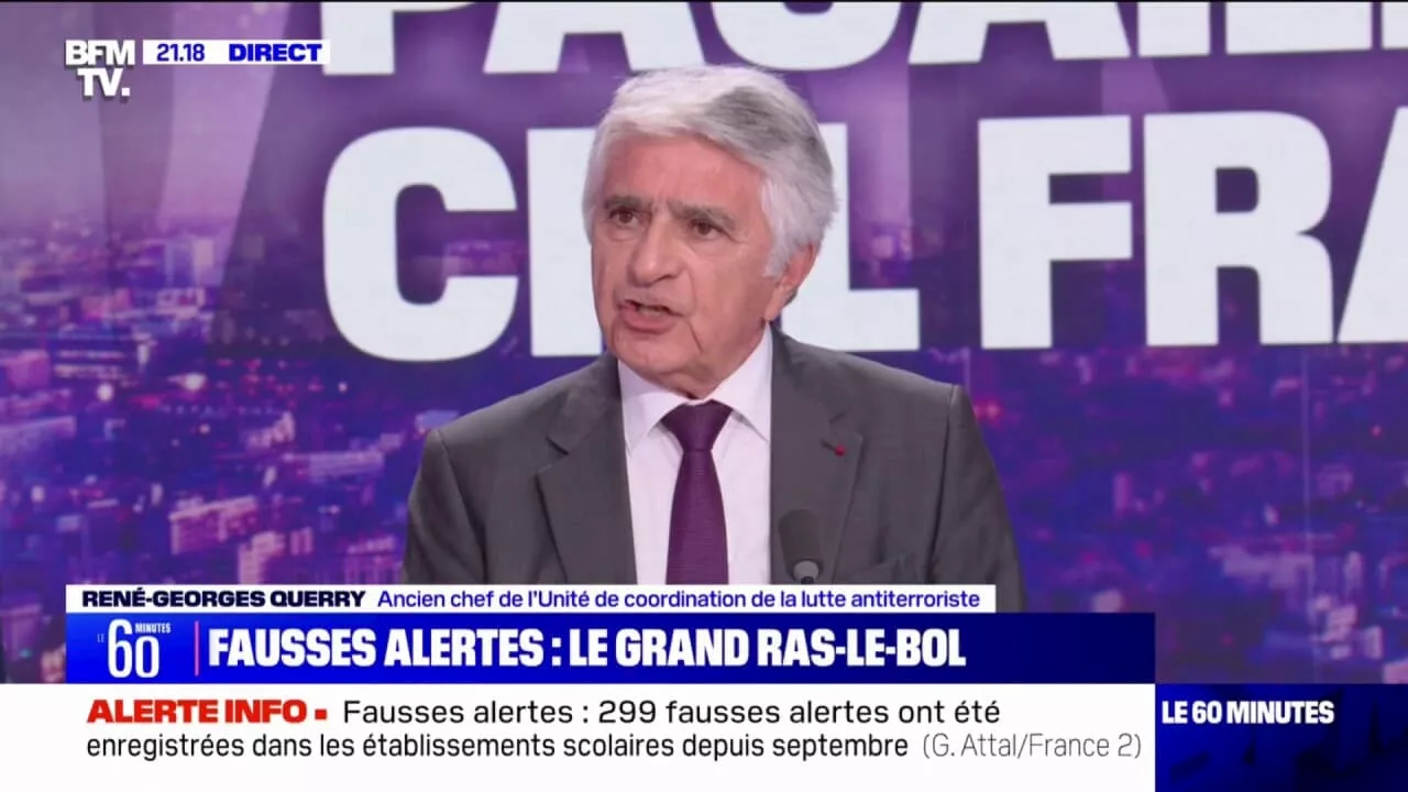 Fausses alertes à la bombe: 'Cela relève de la bêtise pure et simple', pour René-Georges Querry (ancien chef de l’Unité de coordination de la lutte antiterroriste)